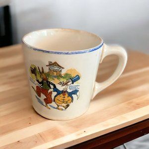 Vtg Uncle Wiggily Cup Mug Ovaltine House Cocoa Sebring Pottery Wander Co Chicago